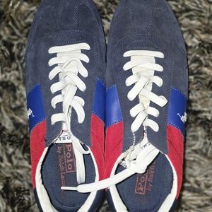 Polo by Ralph Lauren Navy, Red & Blue Men's Suede Sneakers